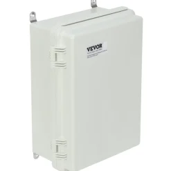 VEVOR Outdoor Electrical Junction Box, 11.81 x 7.87 x 7.08 in, ABS Plastic Electrical Enclosure Box with Hinged Cover Stainless Steel Latch, IP67 Dustproof Waterproof for Outdoor Electrical Projects