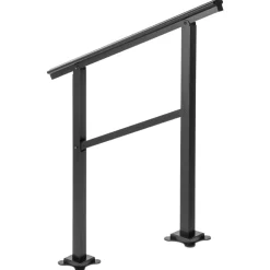 VEVOR Outdoor Handrail 165LBS Load Handrail Outdoor Stairs Aluminum Stair Handrail 36 x 35