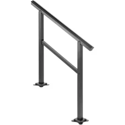 VEVOR Outdoor Handrail 165LBS Load Handrail Outdoor Stairs Aluminum Stair Handrail 36 x 35