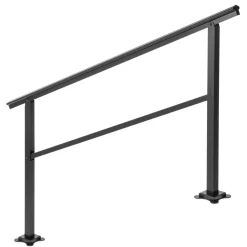 VEVOR Outdoor Handrail 165LBS Load Handrail Outdoor Stairs Aluminum Stair Handrail 60 x 35