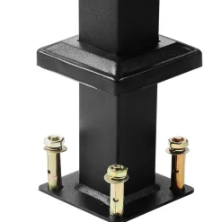 VEVOR Outdoor Handrails for Steps, 4-5 Step Stair Rail Kit, Black Square Tube with Horizontal Bar, Carbon Steel Support Rails for Seniors, Concrete & Deck Stairs, Easy Installation