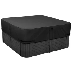 VEVOR Outdoor Hot Tub Cover, 80 x 80 x 20 Inch Weatherproof and Waterproof Hot Tub Cover Protector, 600D Heavy Duty Oxford Fabric and 950N Tearing Strength, Square Spa Covers for Hottub, Black