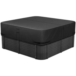 VEVOR Outdoor Hot Tub Cover, 93 x 93 x 20 Inch Weatherproof and Waterproof Hot Tub Cover Protector, 600D Heavy Duty Oxford Fabric and 950N Tearing Strength, Square Spa Covers for Hottub, Black