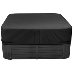 VEVOR Outdoor Hot Tub Cover, 93 x 93 x 20 Inch Weatherproof and Waterproof Hot Tub Cover Protector, 600D Heavy Duty Oxford Fabric and 950N Tearing Strength, Square Spa Covers for Hottub, Black