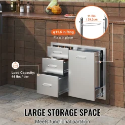 VEVOR Outdoor Kitchen Door Drawer Combo 29.5