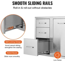 VEVOR Outdoor Kitchen Door Drawer Combo 29.5