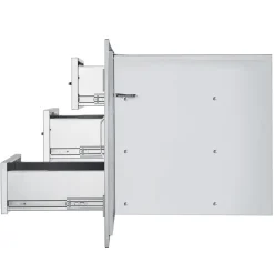 VEVOR Outdoor Kitchen Door Drawer Combo 38.1''W x 22.6''H x 20.8''D, BBQ Access Door/Triple Drawers Combo with Stainless Steel Handles, Perfect for BBQ Island Patio Grill Station