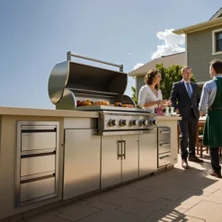 VEVOR Outdoor Kitchen Drawers 15" W x 25.4" H x 19" D, Box Frame Style Flush Mount BBQ Drawers with Stainless Steel Handle, BBQ Island Drawers for Outdoor Kitchens or Patio Grill Station