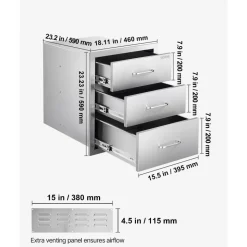 VEVOR Outdoor Kitchen Drawers 18.11