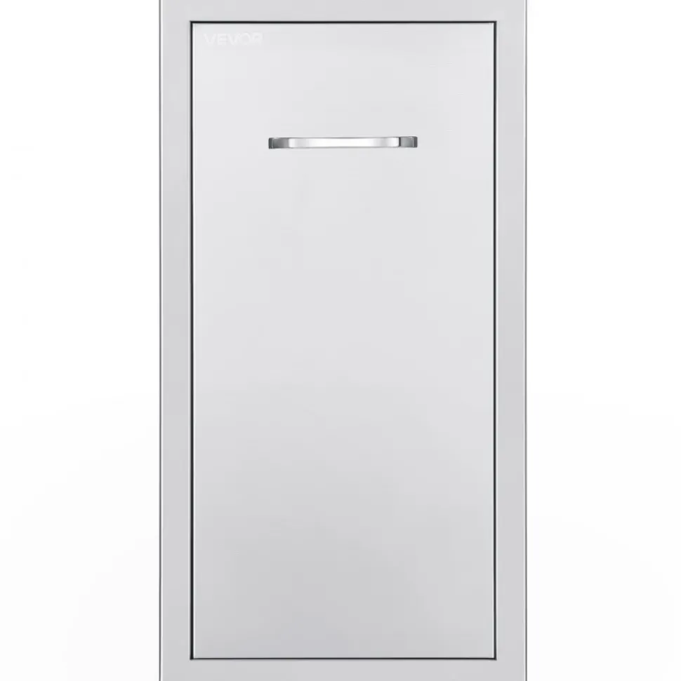VEVOR Outdoor Kitchen Trash Drawer, 13.54"W x 19.61"D x 25.79"H Interior Storage, Multi-Purpose Outdoor Kitchen Drawers Stainless Steel, 55 lbs Max Capacity per Tier, for Outdoors BBQ Island Kitchens