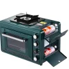 VEVOR Outdoor Oven, 2-in-1 Portable Gas Camping Stove Oven Combo, Adjustable Fire, 60-Minute Timer, Windproof, with Grill Shelf and Roasting Tray, for Camping Gear Backyard Picnic Outdoor Cooking