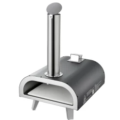 VEVOR Outdoor Pizza Oven, 12 Inch Wood Fired Pizza Ovens, Pellet Pizza-Stove with Thermometer, Portable Pizza-Maker for Outside Backyard Patio Camping, Pizza-Stone, Carry Bag, Shovel, Black