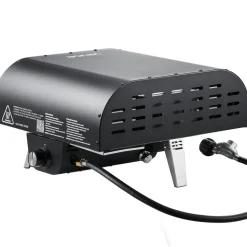 VEVOR Outdoor Pizza Oven, 12 in Propane Gas Pizza Maker, Portable Pizza-Cooker with  Electric Rotation, Thickened Pizza-Stone, Carry Bag, Propane Pizza-Oven for Outside Backyard Patio Camping, Black
