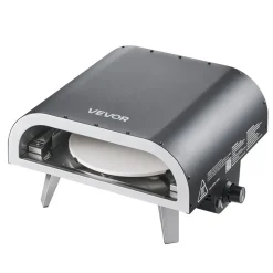 VEVOR Outdoor Pizza Oven, 12 in Propane Gas Pizza Maker, Portable Pizza-Cooker with  Electric Rotation, Thickened Pizza-Stone, Carry Bag, Propane Pizza-Oven for Outside Backyard Patio Camping, Black