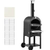 VEVOR Outdoor Pizza Oven, 12" Pellet Fire Ovens, 2-Layer Pizza Oven Wood Fired, Wood Burning Outdoor Pizza-Oven with 2 Removable Wheels, 1000℉ Max Temperature Fired Pizza-Maker Ovens for Barbecue