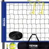 VEVOR Outdoor Portable Volleyball Net System, Adjustable Height Steel Poles, Professional Volleyball Set with PVC Volleyball, Pump, Carrying Bag, Heavy Duty Volleyball Net for Backyard, Beach, Lawn