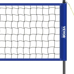 VEVOR Outdoor Portable Volleyball Net System, Adjustable Height Steel Poles, Professional Volleyball Set with PVC Volleyball, Pump, Carrying Bag, Heavy Duty Volleyball Net for Backyard, Beach, Lawn
