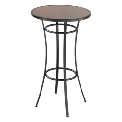 VEVOR Outdoor Round Bar Table, 23.7 in Counter Bar Height Bistro Table, Patio Dining Tables with Easy-to-Clean Top & Sturdy Metal Frame, Indoor High Top Pub Tables for Small Places, Kitchen