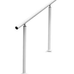 VEVOR Outdoor Stair Railing Kit, 3 FT Handrails 2-3 Steps, Adjustable Angle White Aluminum Stair Hand Rail for The Elderly, Handrails for Outdoor Steps