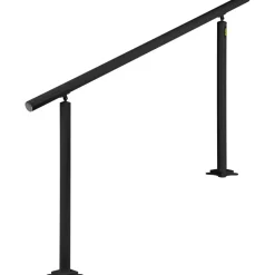 VEVOR Outdoor Stair Railing Kit, 5 FT Handrails 0-5 Steps, Adjustable Angle Black Aluminum Stair Hand Rail for The Elderly, Handrails for Indoor & Outdoor Steps