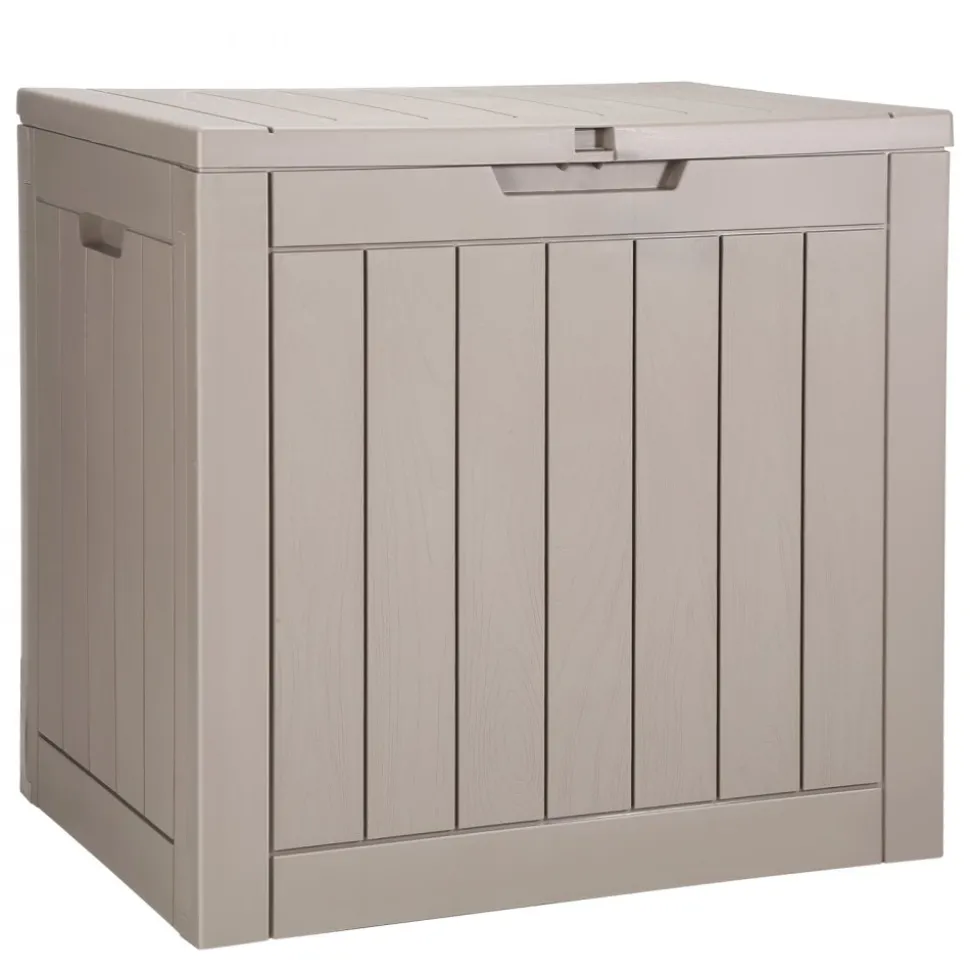 VEVOR Outdoor Storage Box, 31 Gallon Resin Deck Box, Backyard Outside Toy and Towel Storage Cabinet Waterproof, for Patio Furniture Cushions, Garden Tools, Pool Supplies & Package Delivery (Grey)