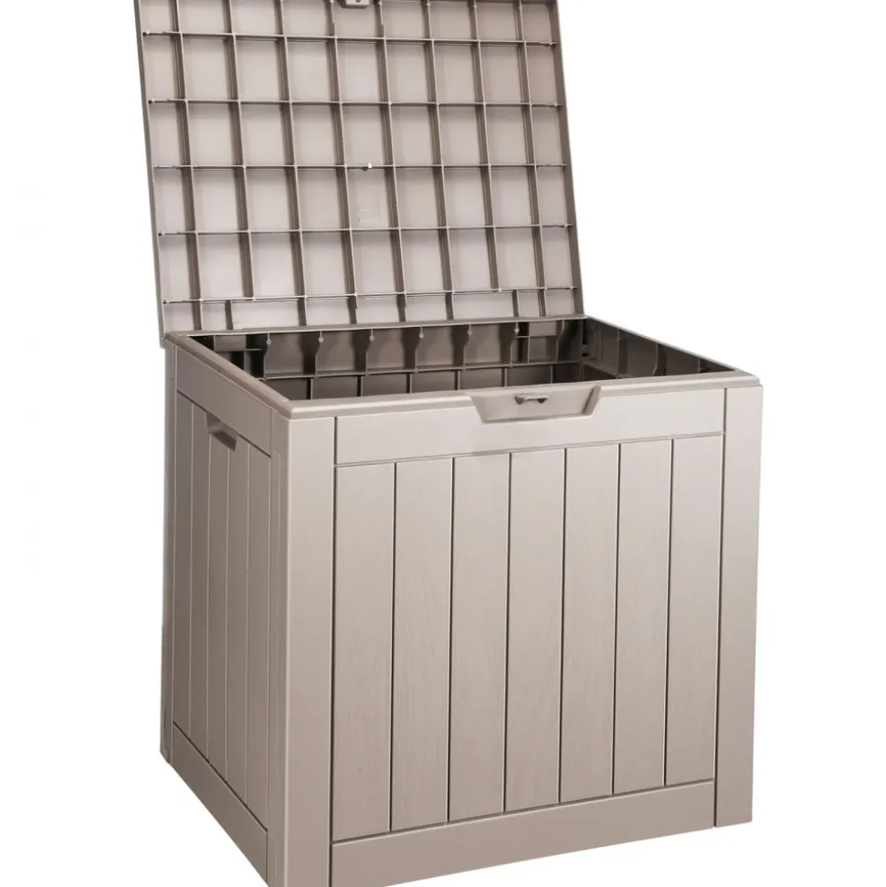 VEVOR Outdoor Storage Box, 31 Gallon Resin Deck Box, Backyard Outside Toy and Towel Storage Cabinet Waterproof, for Patio Furniture Cushions, Garden Tools, Pool Supplies & Package Delivery (Grey)