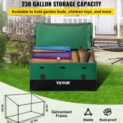 VEVOR Outdoor Storage Box Patio Deck Box 230 Gallon Waterproof PE Tarpaulin