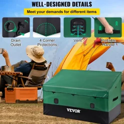 VEVOR Outdoor Storage Box Patio Deck Box 230 Gallon Waterproof PE Tarpaulin