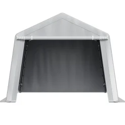VEVOR Outdoor Storage Shed, 10 x 10 ft Portable Storage Tent with Roll-up Door, Waterproof Canopy Shed Shelter, Heavy Duty Frame, Patio Garage Carport for Motorcycle, Lawn Mower, Bike, Grey