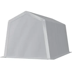 VEVOR Outdoor Storage Shed, 8 x 14 ft Portable Storage Tent with Roll-up Door & Vents, Waterproof Canopy Shed Shelter, Heavy Duty Frame, Patio Garage Carport for Motorcycle, Lawn Mower, Bike, Grey