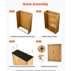 VEVOR Outdoor Storage Shed, 33.86
