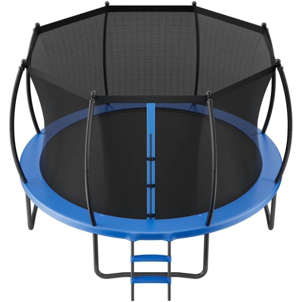 VEVOR Outdoor Trampoline, 12FT Round Recreational Trampoline with Enclosure Net, ASTM Approved, Heavy Duty Trampolines, Max 400 lbs Weight Capacity, Anti-Rust Backyard Trampolines for Kids & Adults