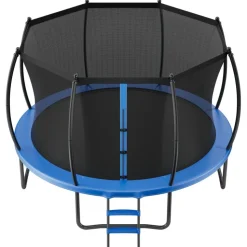 VEVOR Outdoor Trampoline, 12FT Round Recreational Trampoline with Enclosure Net, ASTM Approved, Heavy Duty Trampolines, Max 400 lbs Weight Capacity, Anti-Rust Backyard Trampolines for Kids & Adults