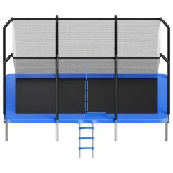 VEVOR Outdoor Trampoline, 8 x 14FT Rectangle Trampoline, ASTM Approved Recreational Trampolines with Enclosure Net, Max 265 lbs Weight Capacity, Anti-Rust Rectangular Trampolines for Kids & Adults