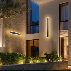 VEVOR Outdoor Wall Light, 23.6 Inch, Long Strip Modern Exterior Wall Sconce Light Fixtures, 3000K Warm White, IP65 Waterproof, Anti-Rust Outside Patio Wall Mount Lighting, for House, Porch, Garage