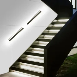 VEVOR Outdoor Wall Lights, 2 Pack, 23.6 Inch Long Strip Modern Exterior Wall Sconce Light Fixtures, 2700K-6000K, IP65 Waterproof Anti-Rust, Dimmable Outside Wall Mount Lighting, for House Porch Garage