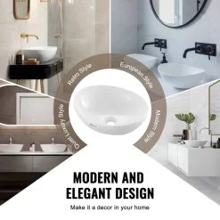 VEVOR Oval Vessel Sink, 16