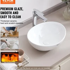 VEVOR Oval Vessel Sink, 16