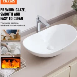 VEVOR Oval Vessel Sink, 23.3