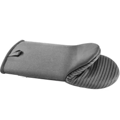 VEVOR Oven Mitts, Mini Oven Mitt Set with Non-Slip Silicone Strips, High Heat Resistant to 500℉, Lightweight Cotton Baking Mitts 13.07 x 6.1 inch with 2 No-Marks Hooks for Home, Kitchen, 2 Piece