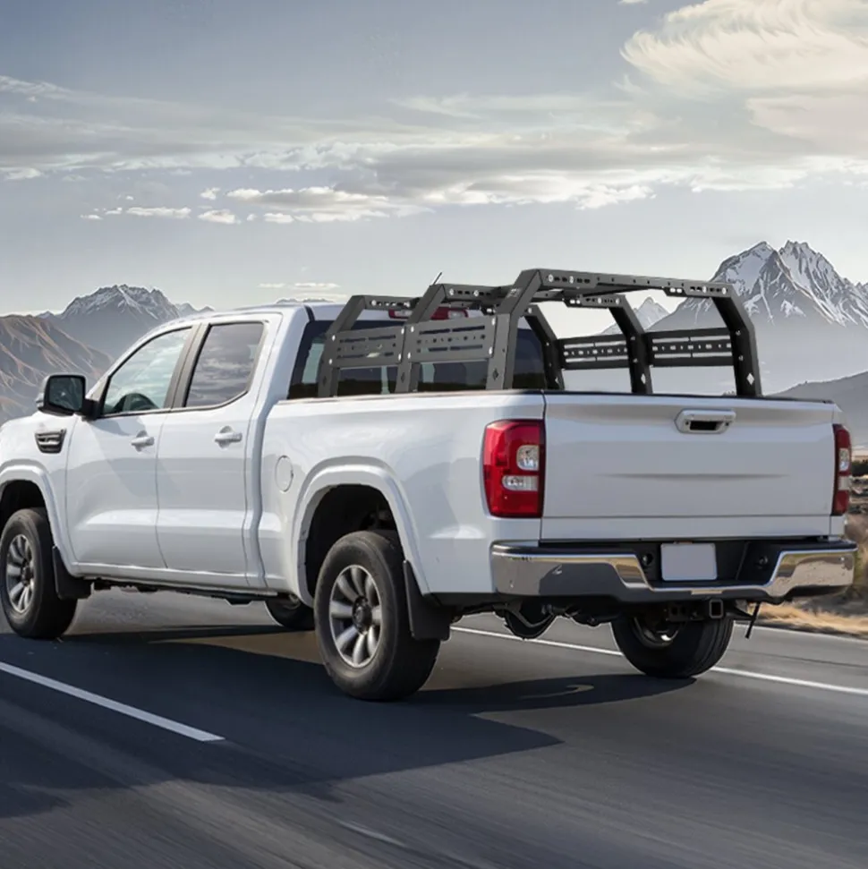 VEVOR Overland Truck Bed Rack, 51.2-65.4 in Width, Adjustable Overland Bed Cargo Rack with Sidebar, 900 lbs Static Capacity, Compatible with Mid-Size Trucks Tacoma/Ranger/Gladiator JT/Colorado