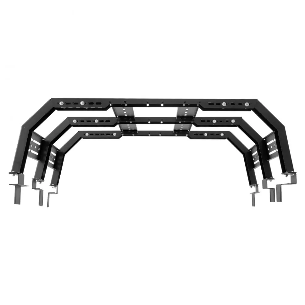 VEVOR Overland Truck Bed Rack, 51.2-65.4 in Width, Adjustable Overland Bed Cargo Rack with Sidebar, 900 lbs Static Capacity, Compatible with Mid-Size Trucks Tacoma/Ranger/Gladiator JT/Colorado