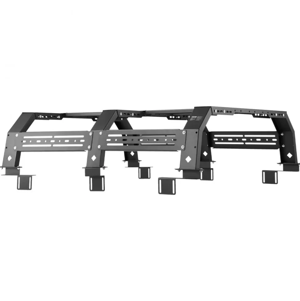 VEVOR Overland Truck Bed Rack, 51.2-65.4 in Width, Adjustable Overland Bed Cargo Rack with Sidebar, 900 lbs Static Capacity, Compatible with Mid-Size Trucks Tacoma/Ranger/Gladiator JT/Colorado