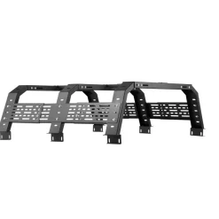 VEVOR Overland Truck Bed Rack, 49.2-67.9 in Width, Adjustable Overland Bed Cargo Rack with Sidebar, 900 lbs Static Capacity, Heavy Duty Steel, for Mid-Size Trucks, Compatible with Tacoma/Gladiator JT