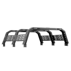 VEVOR Overland Truck Bed Rack, 49.2-67.9 in Width, Adjustable Overland Bed Cargo Rack with Sidebar, 900 lbs Static Capacity, Heavy Duty Steel, for Mid-Size Trucks, Compatible with Tacoma/Gladiator JT
