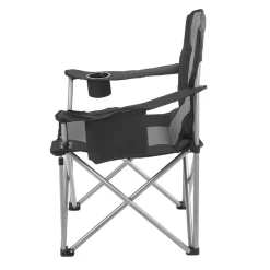 VEVOR Oversized Camping Chairs, 450 lbs Heavy Duty Support, Portable Folding Camp Chairs with Padded Backrest & Armrests, Cup Holder & Side Pocket, Cooler Bag, Carry Bags for Outdoor, Fishing, 2 Pack