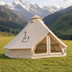 VEVOR Oxford Bell Tent, 4 Seasons 9.84 ft Yurt Tent for Camping with Stove Jack, Waterproof Breathable Holds up to 3 People with Zipped Detachable Floor, Family Camping Glamping Outdoor Hunting Party