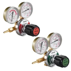 VEVOR Oxygen Acetylene Regulator Set, Oxy-Acetylene Regulators, 0-4000PSI and 0-400PSI Welding Gas Gauges with CGA-540/CGA-510 Inlet Connection & 9/16