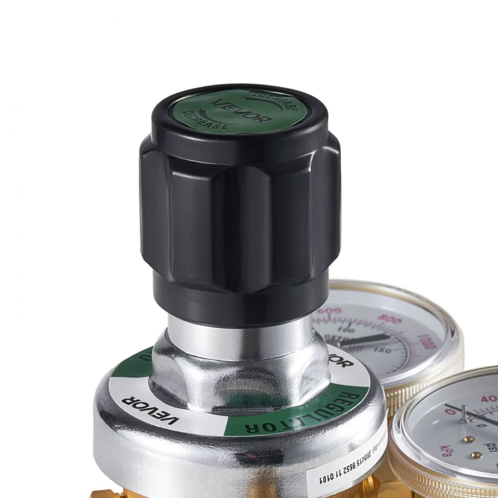 VEVOR Oxygen Acetylene Regulator Set, Oxy-Acetylene Regulators, 0-4000PSI and 0-400PSI Welding Gas Gauges with CGA-540/CGA-510 Inlet Connection & 9/16"-18 Outlet Connection, PC Knob Adjustment