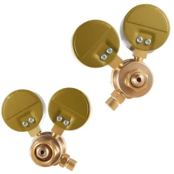 VEVOR Oxygen Acetylene Regulator Set, Oxy-Acetylene Regulators, 0-4000PSI and 0-400PSI Welding Gas Gauges with CGA-540/CGA-200 Inlet Connection & 9/16"-18 Outlet Connection, PC Knob Adjustment